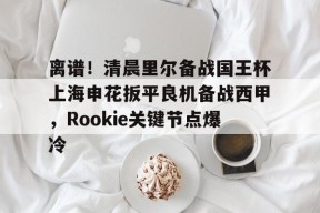 离谱！清晨里尔备战国王杯上海申花扳平良机备战西甲，Rookie关键节点爆冷的简单介绍